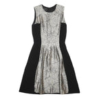 BY MALENE BIRGER Womens Black & Silver Pattern Sleeveless Fit & Flare Woven Midi