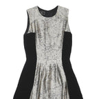 BY MALENE BIRGER Womens Black & Silver Pattern Sleeveless Fit & Flare Woven Midi