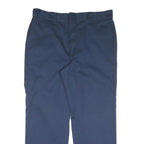 DICKIES Mens Cotton Navy Regular Fit Straight Leg Trousers W38 L30 Workwear