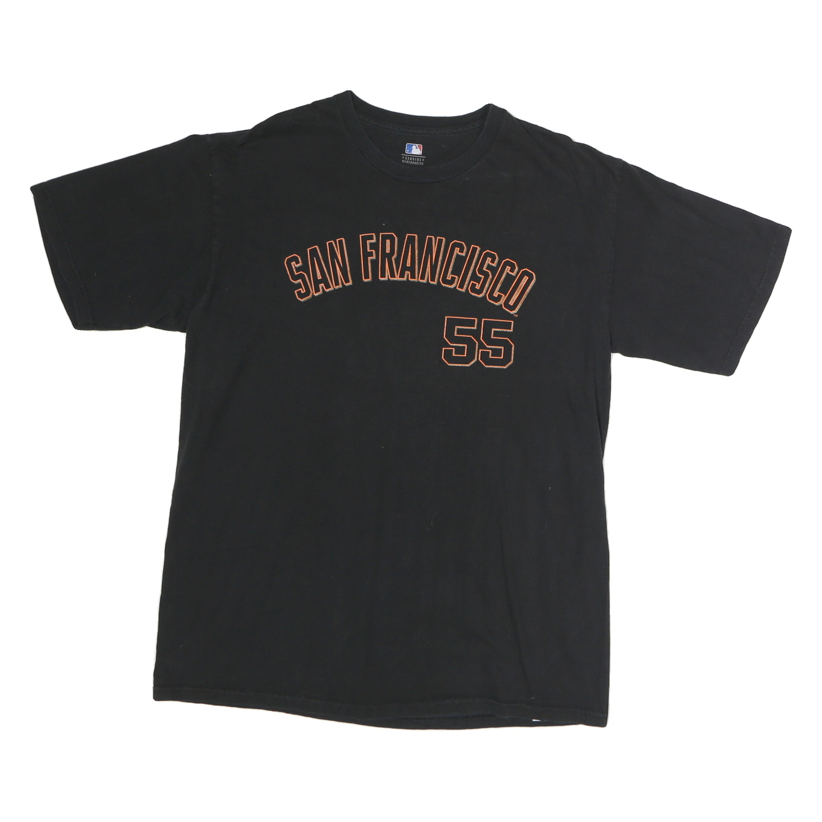 GENUINE MERCHANDISE Mens Black San Francisco 55 Graphic T-Shirt L Short Sleeve