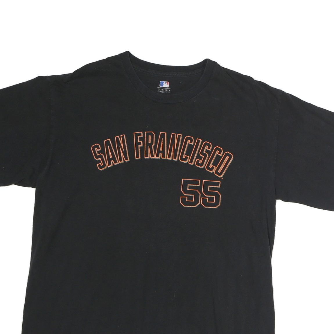 GENUINE MERCHANDISE Mens Black San Francisco 55 Graphic T-Shirt L Short Sleeve