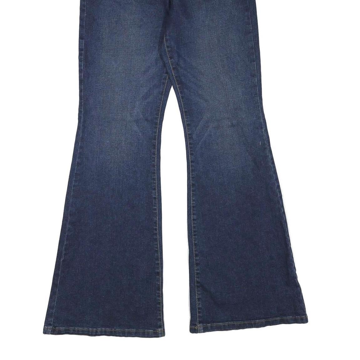 CELEBRITY PINK Womens Regular Fit Flared Denim Dark Wash Jeans W28 L32 Braided