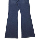 CELEBRITY PINK Womens Regular Fit Flared Denim Dark Wash Jeans W28 L32 Braided