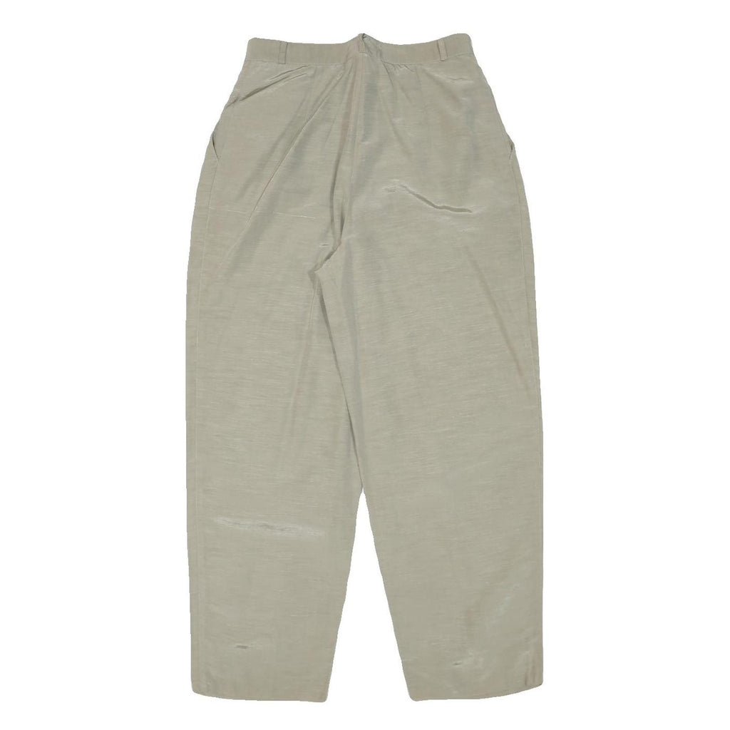 GERRY WEBER Womens Cotton Blend Beige Relaxed Tapered Trousers W26 L27