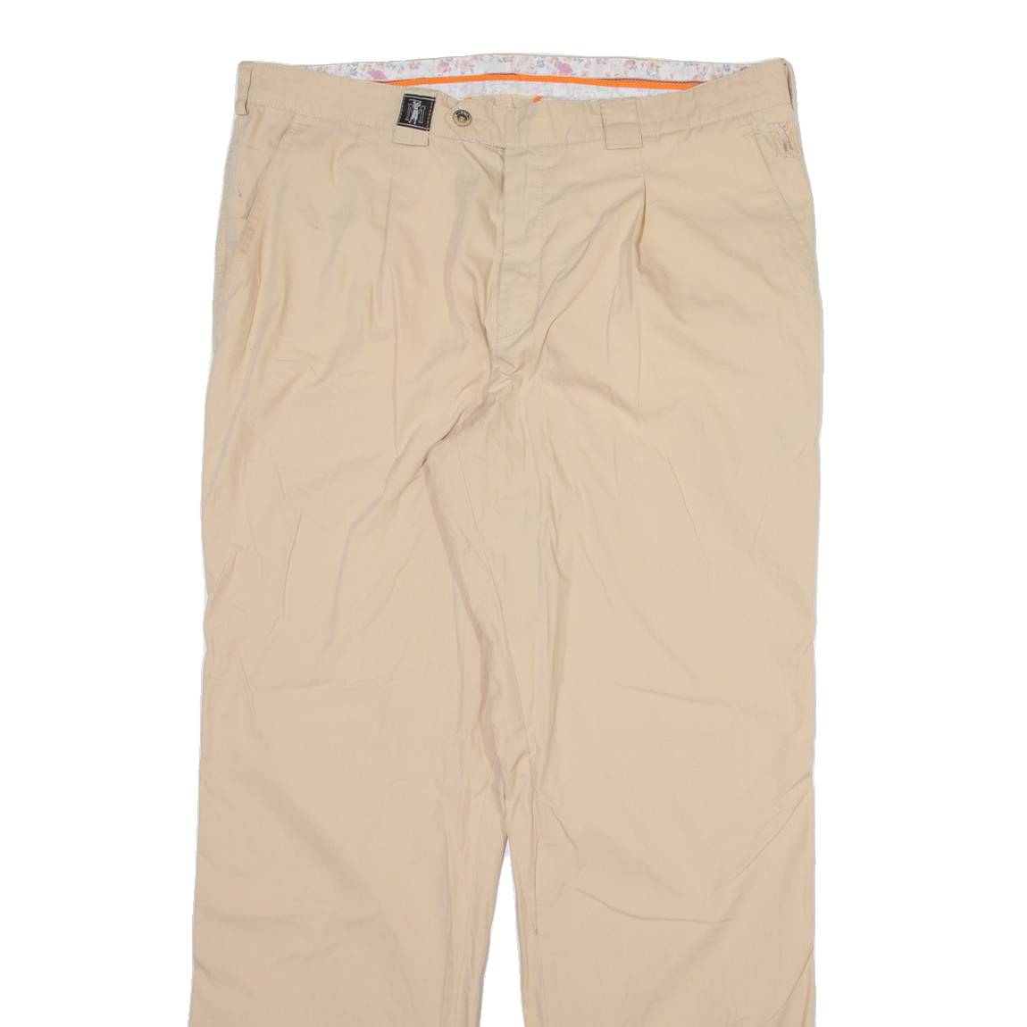 MASTERS Mens Trousers Cream Regular Straight W36 L32