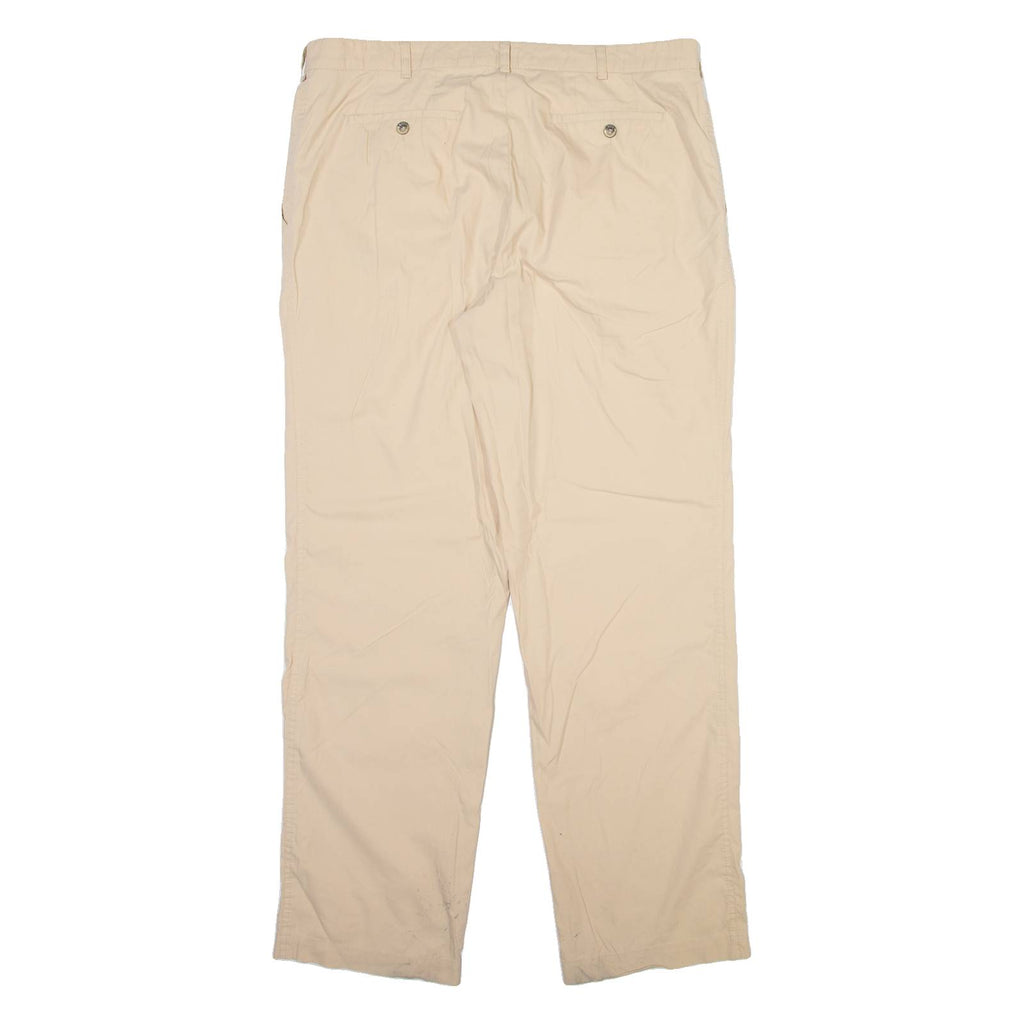 MASTERS Mens Trousers Cream Regular Straight W36 L32