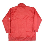 US BASIC Mens Red Polyester Blend Zip Jacket L Plain Long Sleeve Casual Outdoor