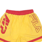 FILA Mens Yellow & Red Casual Shorts L W28 Lightweight Comfortable