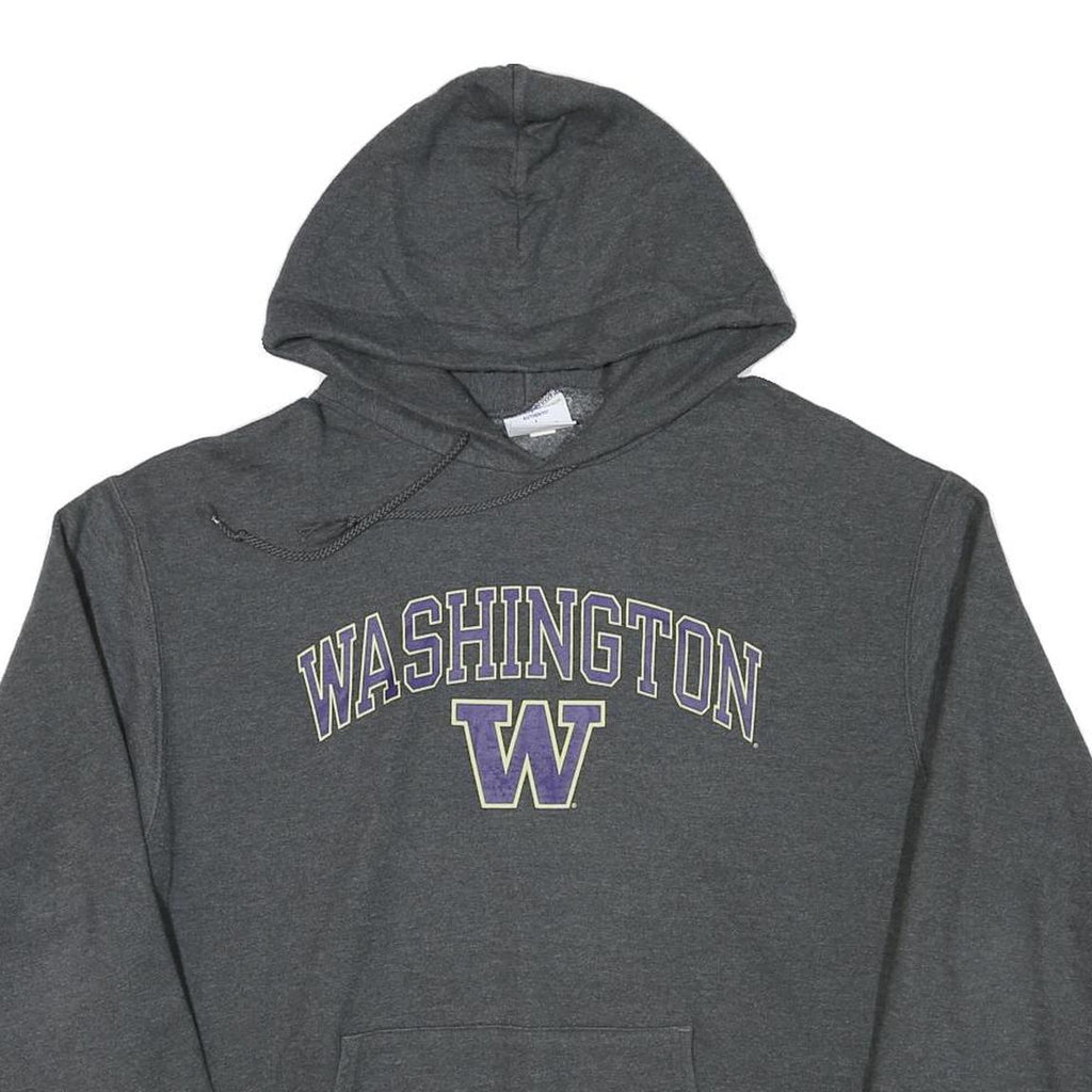 CHAMPION Mens Grey Washington Hoodie L Cotton Blend Pullover Sweatshirt