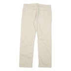 FRED PERRY Mens Cotton Blend Beige Regular Fit Straight Leg Trousers W34 L28