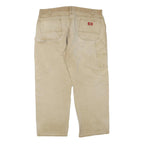 DICKIES Mens Jeans Beige Regular Straight Denim Stone Wash W40 L28 Workwear