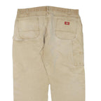 DICKIES Mens Jeans Beige Regular Straight Denim Stone Wash W40 L28 Workwear