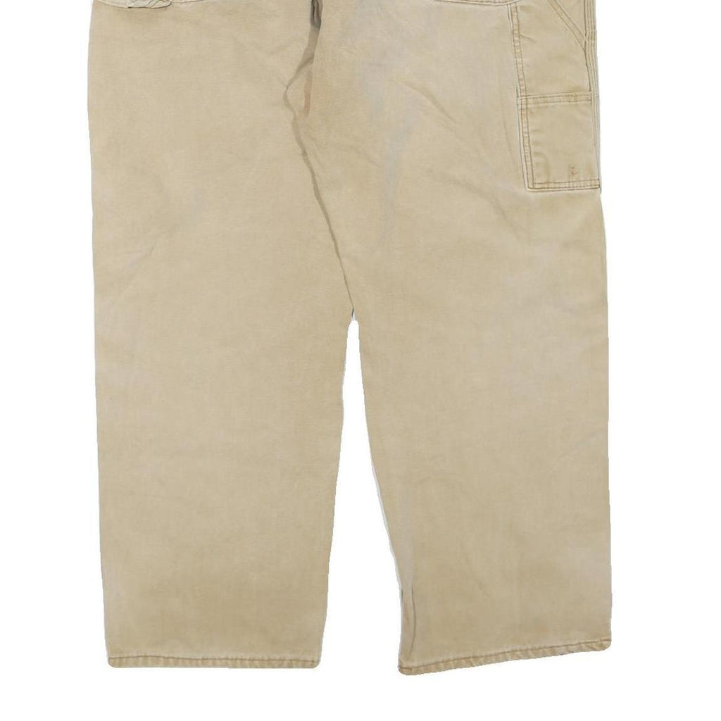 DICKIES Mens Jeans Beige Regular Straight Denim Stone Wash W40 L28 Workwear