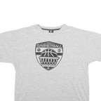 STARTER Mens Grey Basketball Graphic T-Shirt XL Short Sleeve Crew Neck Cotton