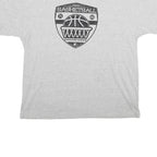 STARTER Mens Grey Basketball Graphic T-Shirt XL Short Sleeve Crew Neck Cotton