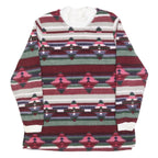 BLAIR Womens Multi Colour Patterned Crew Neck Chunky Knit L Polyester Jumper