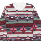 BLAIR Womens Multi Colour Patterned Crew Neck Chunky Knit L Polyester Jumper