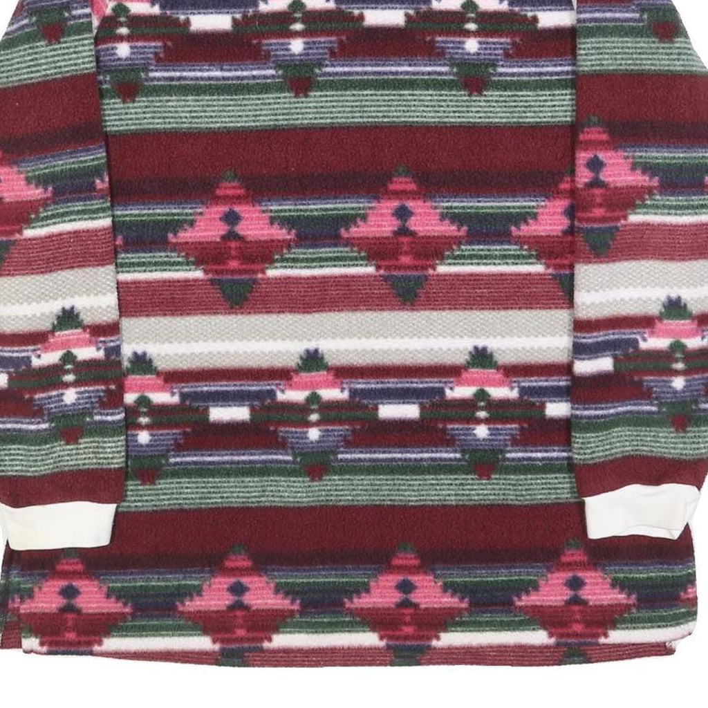 BLAIR Womens Multi Colour Patterned Crew Neck Chunky Knit L Polyester Jumper