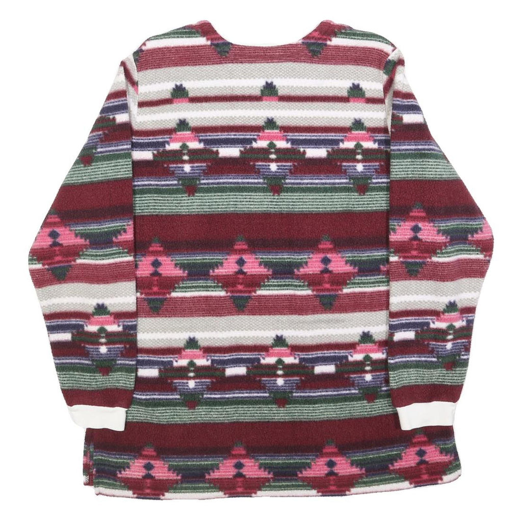 BLAIR Womens Multi Colour Patterned Crew Neck Chunky Knit L Polyester Jumper