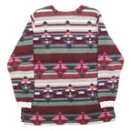 BLAIR Womens Multi Colour Patterned Crew Neck Chunky Knit L Polyester Jumper