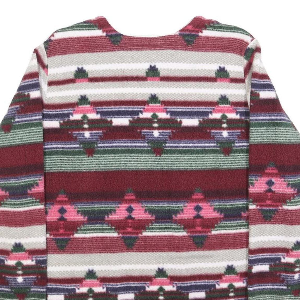 BLAIR Womens Multi Colour Patterned Crew Neck Chunky Knit L Polyester Jumper
