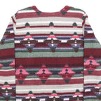 BLAIR Womens Multi Colour Patterned Crew Neck Chunky Knit L Polyester Jumper