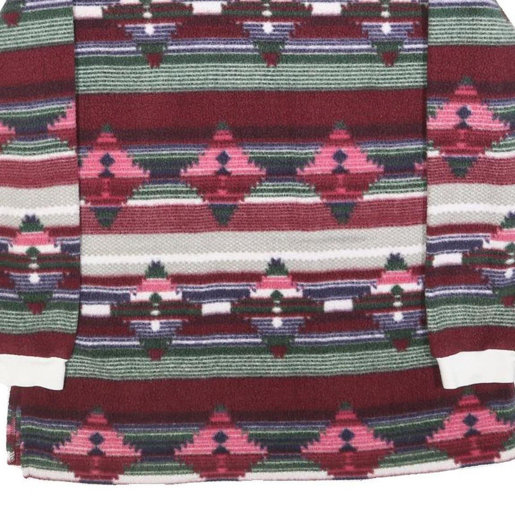 BLAIR Womens Multi Colour Patterned Crew Neck Chunky Knit L Polyester Jumper