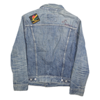 LEVI'S Mens Blue Denim Cotton Button Jacket XS Classic Fit San Francisco Patch