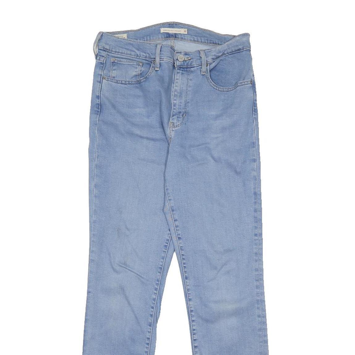 LEVI'S 724 Big E Womens Blue Slim Skinny Denim Light Cotton Blend W30 L28 Zip