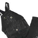 CARHARTT Mens Black Cotton Blend Dungarees Regular Fit Durable Workwear 2XL W50