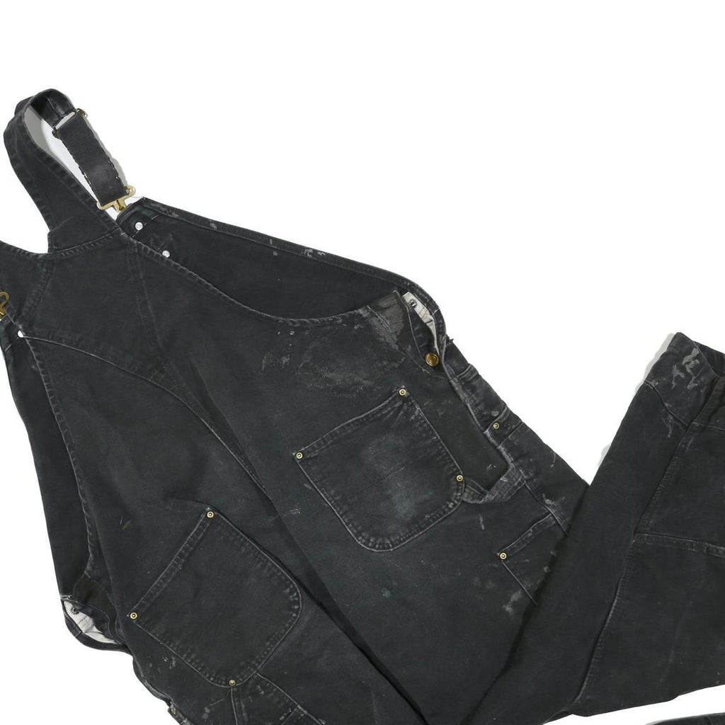 CARHARTT Mens Black Cotton Blend Dungarees Regular Fit Durable Workwear 2XL W50