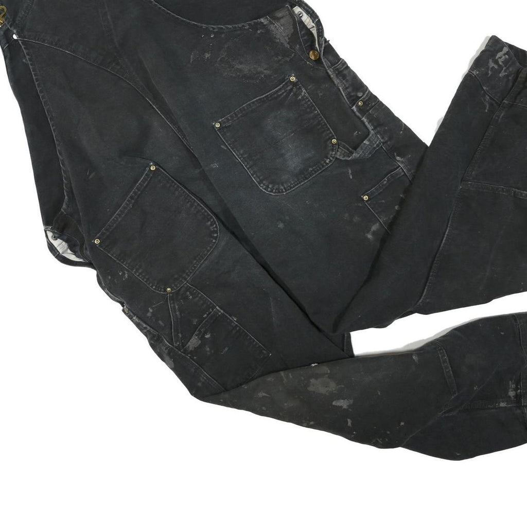 CARHARTT Mens Black Cotton Blend Dungarees Regular Fit Durable Workwear 2XL W50