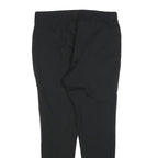 LAUREN RALPH LAUREN Womens Black Slim Leg Trousers W30 L27 Faux Leather Paneled