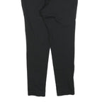 LAUREN RALPH LAUREN Womens Black Slim Leg Trousers W30 L27 Faux Leather Paneled