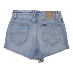 LEE Womens Denim Blue Casual Shorts M W30 Raw Hem Button Fly Classic Fit