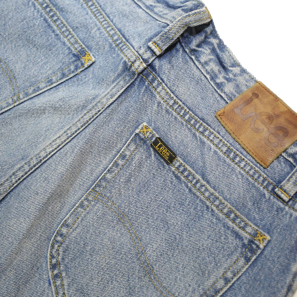 LEE Womens Denim Blue Casual Shorts M W30 Raw Hem Button Fly Classic Fit
