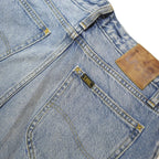 LEE Womens Denim Blue Casual Shorts M W30 Raw Hem Button Fly Classic Fit