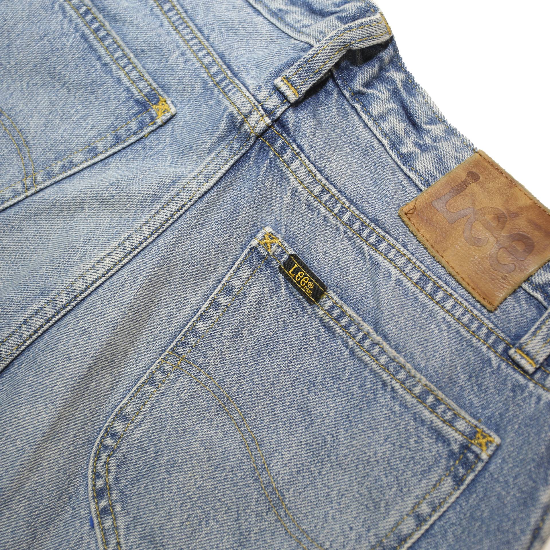 LEE Womens Denim Blue Casual Shorts M W30 Raw Hem Button Fly Classic Fit