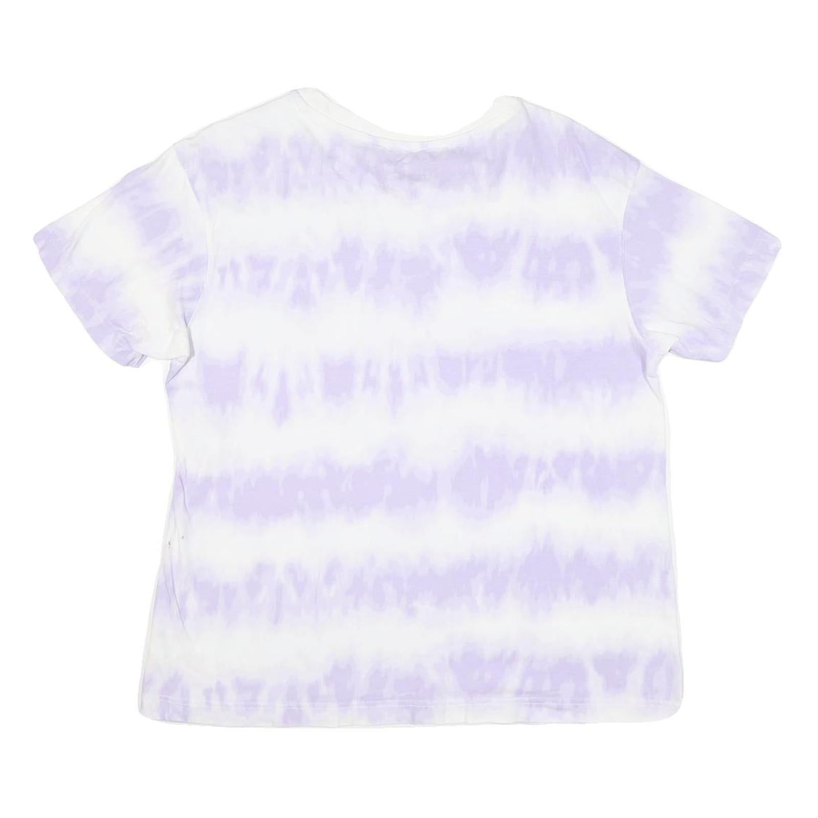 CHAMPION Mens White & Lilac Tie Dye T-Shirt M Short Sleeve Crew Neck Cotton