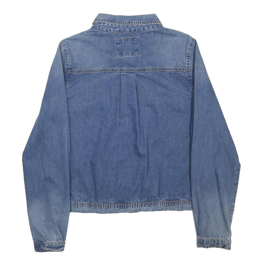 DIESEL Womens Blue Denim Shirt M Cotton Casual Button Front Pockets