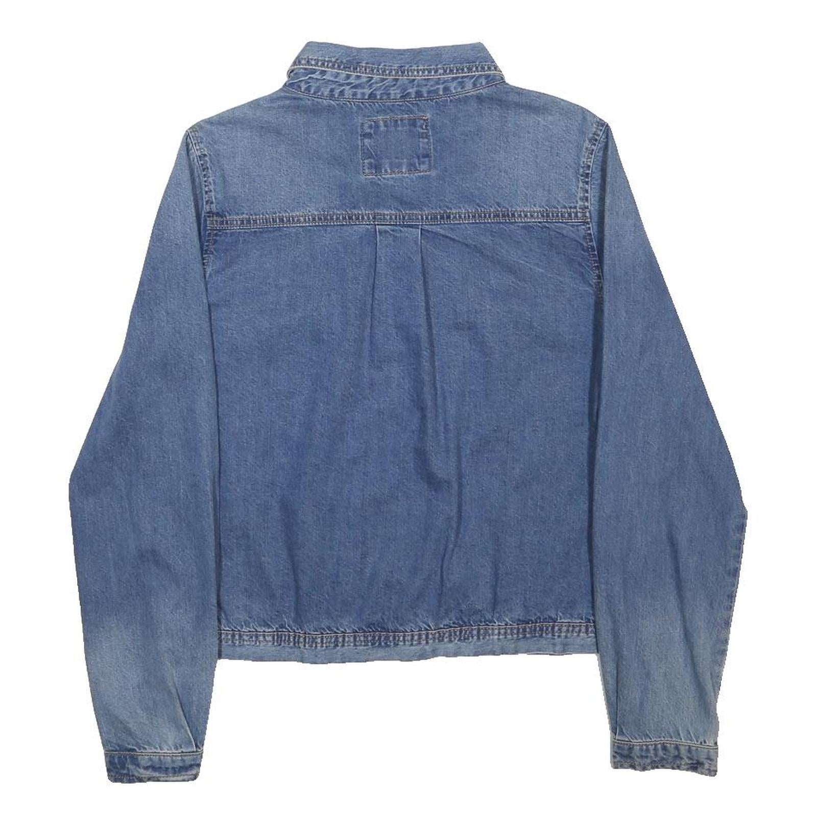 DIESEL Womens Blue Denim Shirt M Cotton Casual Button Front Pockets