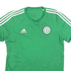 ADIDAS Mens Green White Football T-Shirt M Short Sleeve Crew Neck Celtic