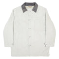 TIMBERLAND Mens White & Brown Casual Cotton Jacket M Corduroy Button Closure