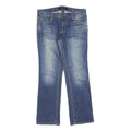 CALVIN KLEIN Womens Jeans Blue Regular Straight Denim Medium W32 L30 Zip Cotton