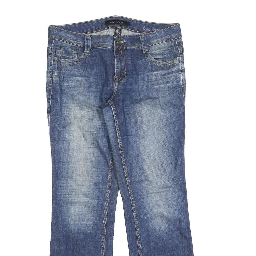 CALVIN KLEIN Womens Jeans Blue Regular Straight Denim Medium W32 L30 Zip Cotton