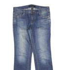 CALVIN KLEIN Womens Jeans Blue Regular Straight Denim Medium W32 L30 Zip Cotton
