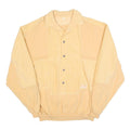 Mens Beige Cotton Blend Sweatshirt L Button Neck Casual Pullover Lightweight