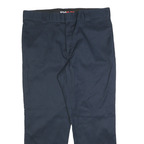 DICKIES Mens Navy Blue Regular Fit Straight Leg Trousers W40 L30 Workwear