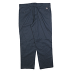 DICKIES Mens Navy Blue Regular Fit Straight Leg Trousers W40 L30 Workwear