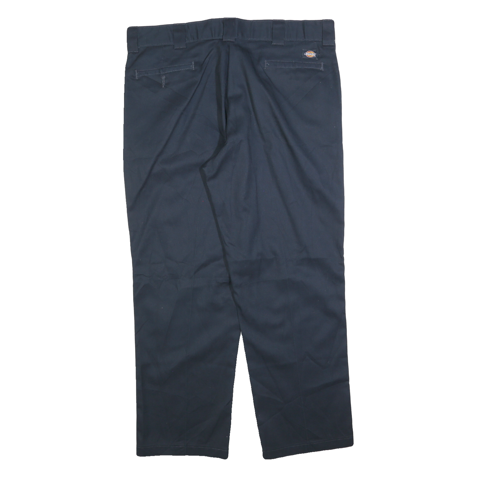 DICKIES Mens Navy Blue Regular Fit Straight Leg Trousers W40 L30 Workwear